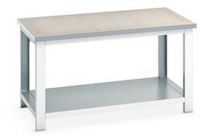 Bott Lino Top Workbench with Full Shelf - 1500Wx900Dx840mmH Benches with Full Depth Shelf 41004134.16V 